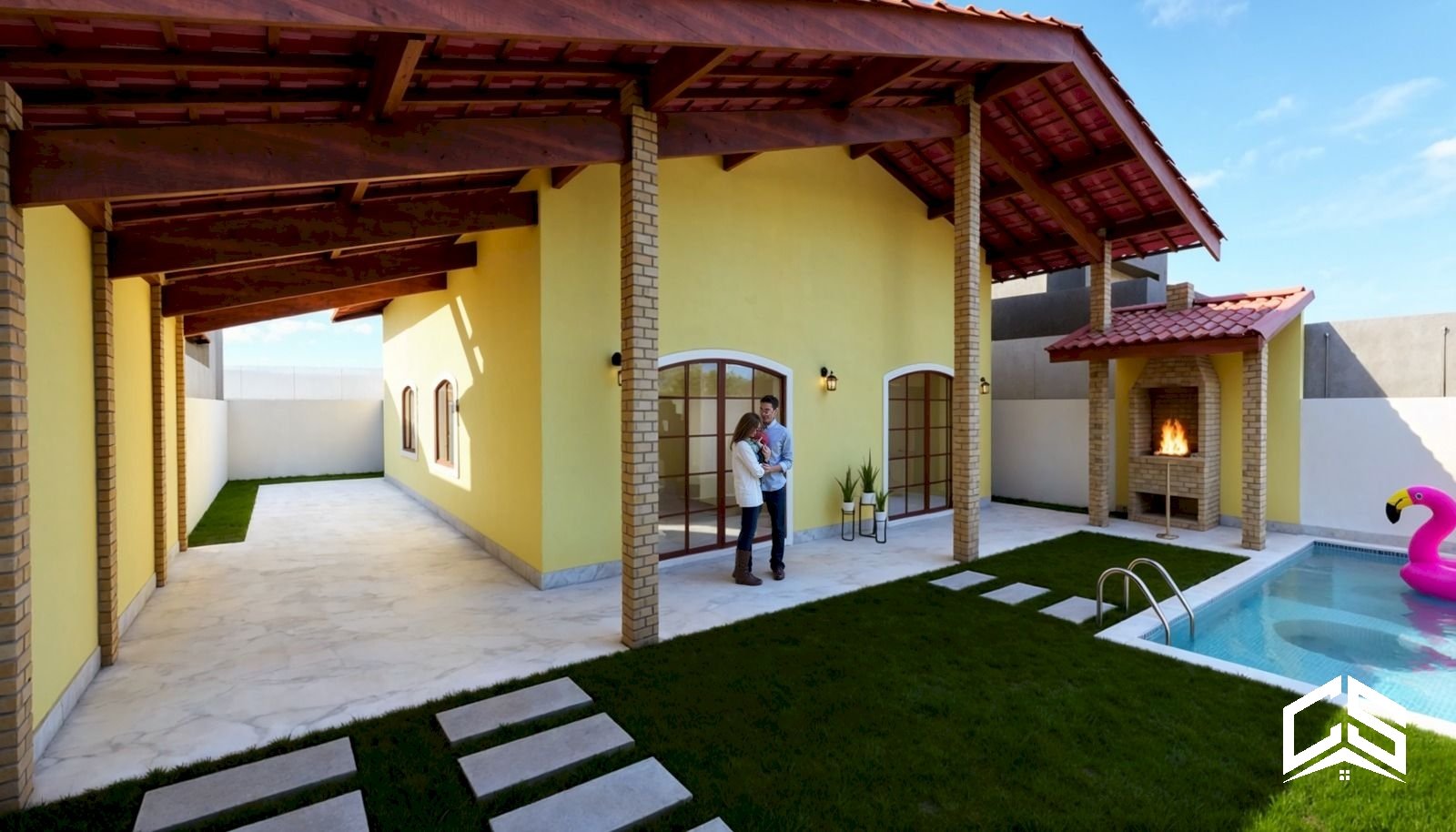 Casa à venda com 3 dormitórios e piscina no bairro Gaivota